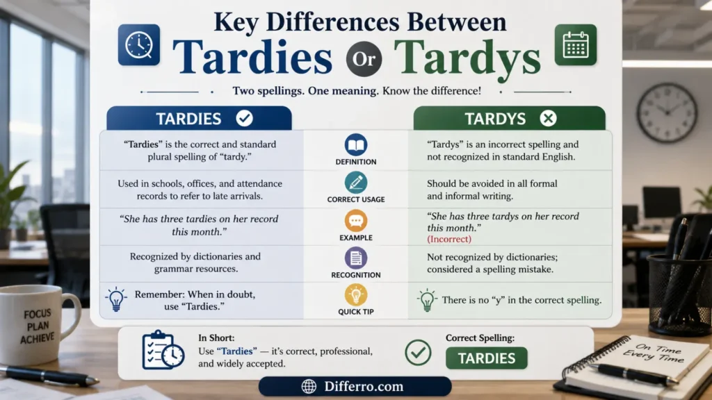 Key Differences Between Tardies Or Tardys