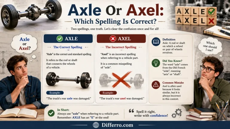 Axle Or Axel: Which Spelling Is Correct?