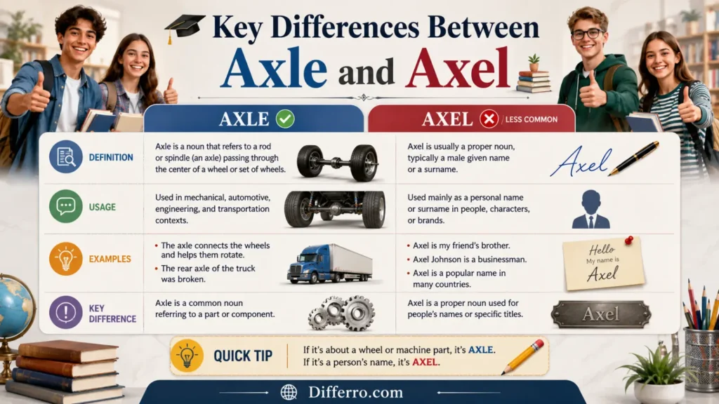 Key Differences Between Axle and Axel