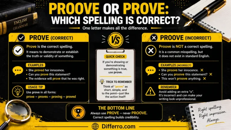 Proove Or Prove: Which Spelling Is Correct?