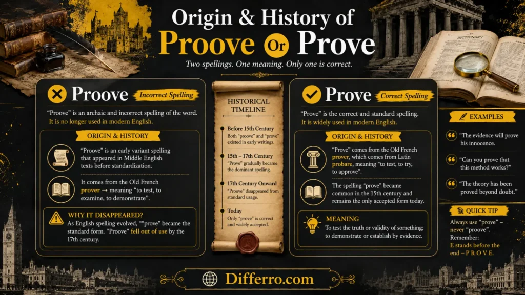 Origin & History of Proove Or Prove