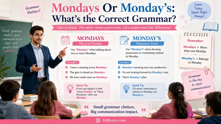 Mondays Or Monday’s: What’s the Correct Grammar?