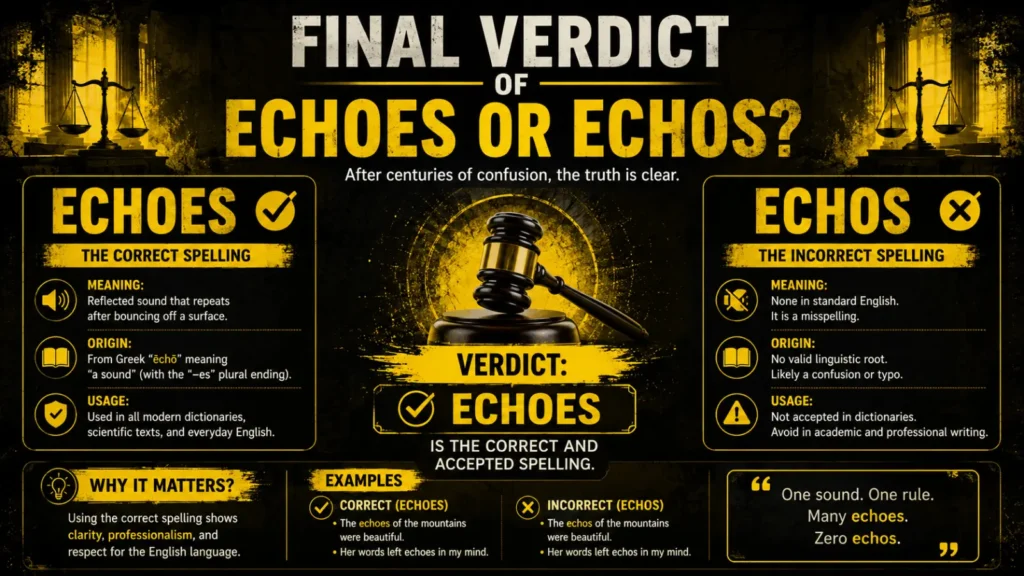 Final Verdict of Echoes Or Echos