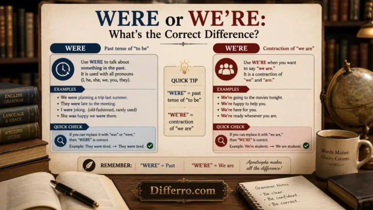 Were or We’re: What’s the Correct Difference?