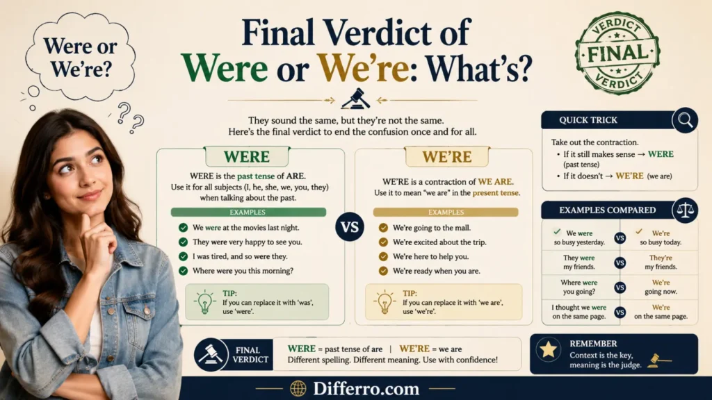 Final Verdict of Were or We’re'