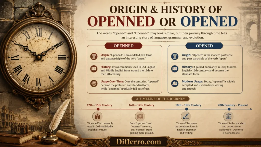 Origin & History of Openned or Opened