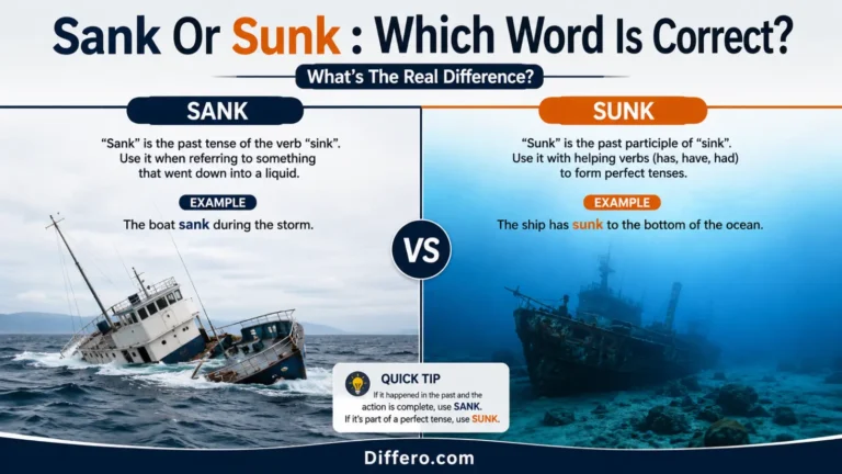 Sank Or Sunk : Which Word Is Correct?