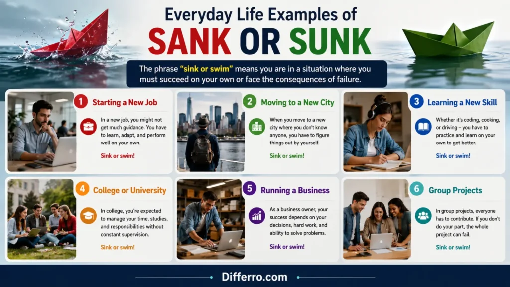 Everyday Life Examples of Sank Or Sunk
