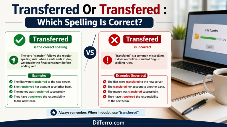 Transferred Or Transfered : Which Spelling Is Correct?