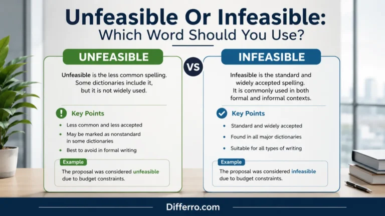 Unfeasible Or Infeasible : Which Word Should You Use?