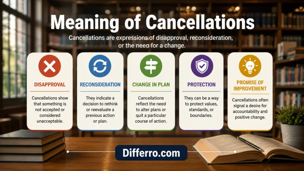 Meaning of Cancellations