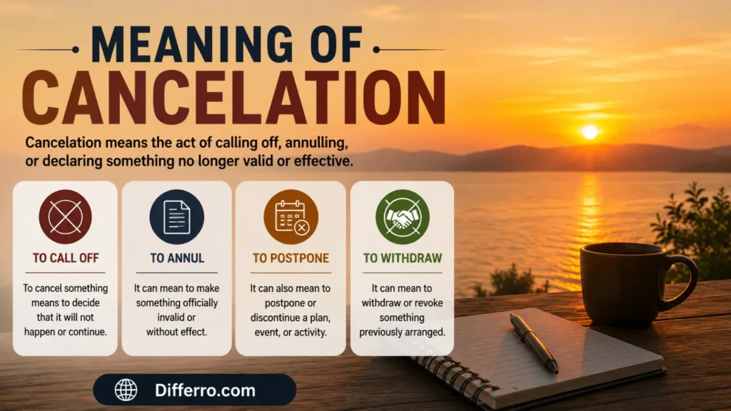 Meaning of Cancelation