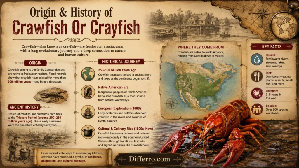 Origin & History of Crawfish Or Crayfish