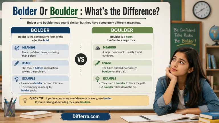 Bolder Or Boulder : What’s the Difference?