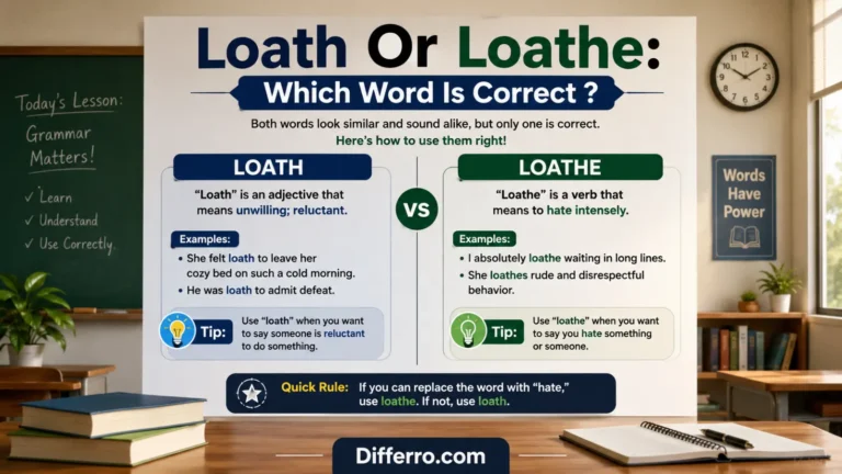 Loath Or Loathe