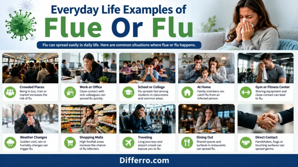 Everyday Life Examples of Flue Or Flu