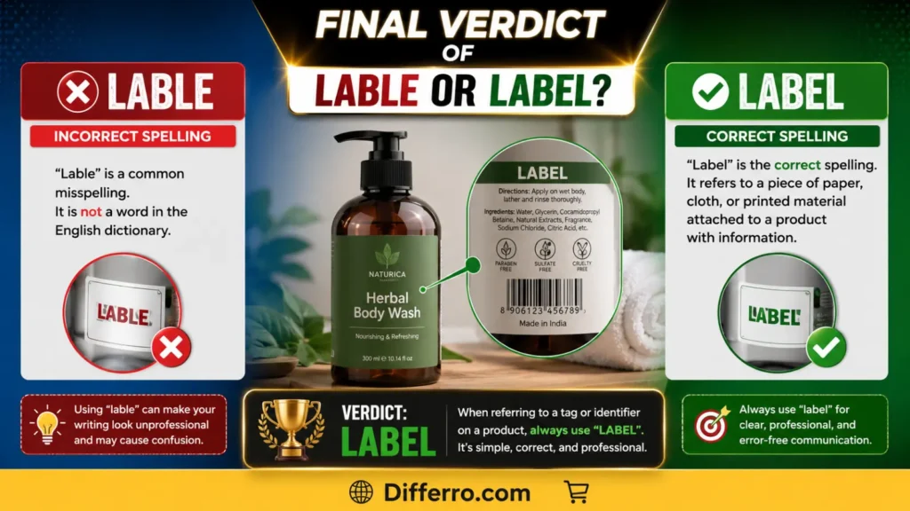 Final Verdict of Lable Or Label