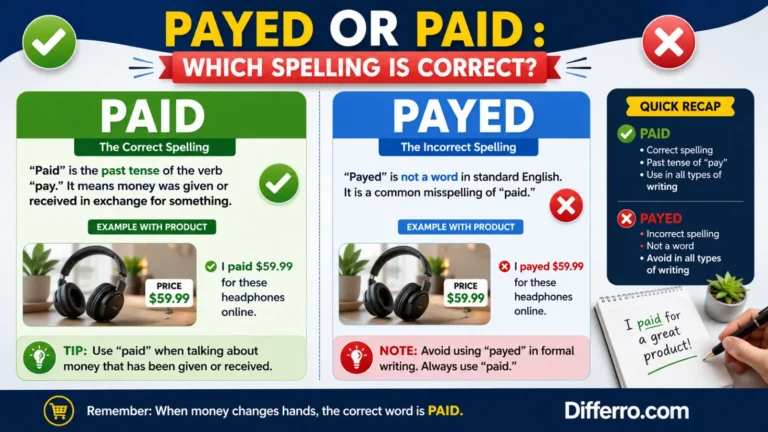 Payed Or Paid