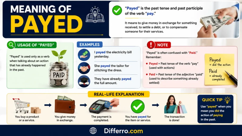 Meaning of Payed