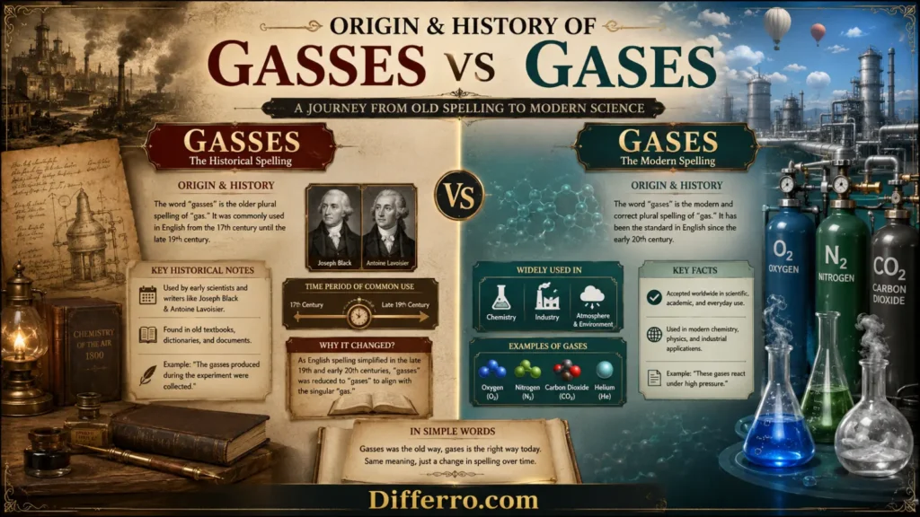 Origin & History of Gasses vs Gases
