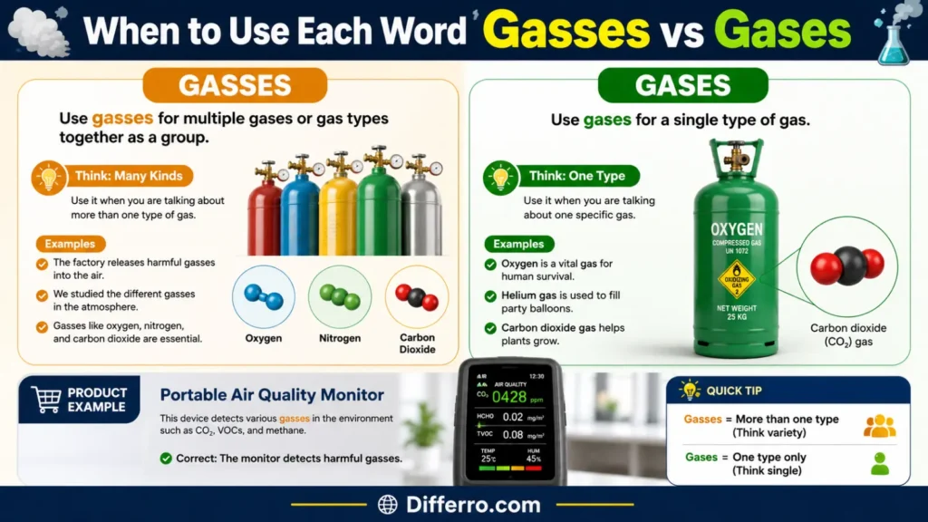 When to Use Each Word Gasses vs Gases
