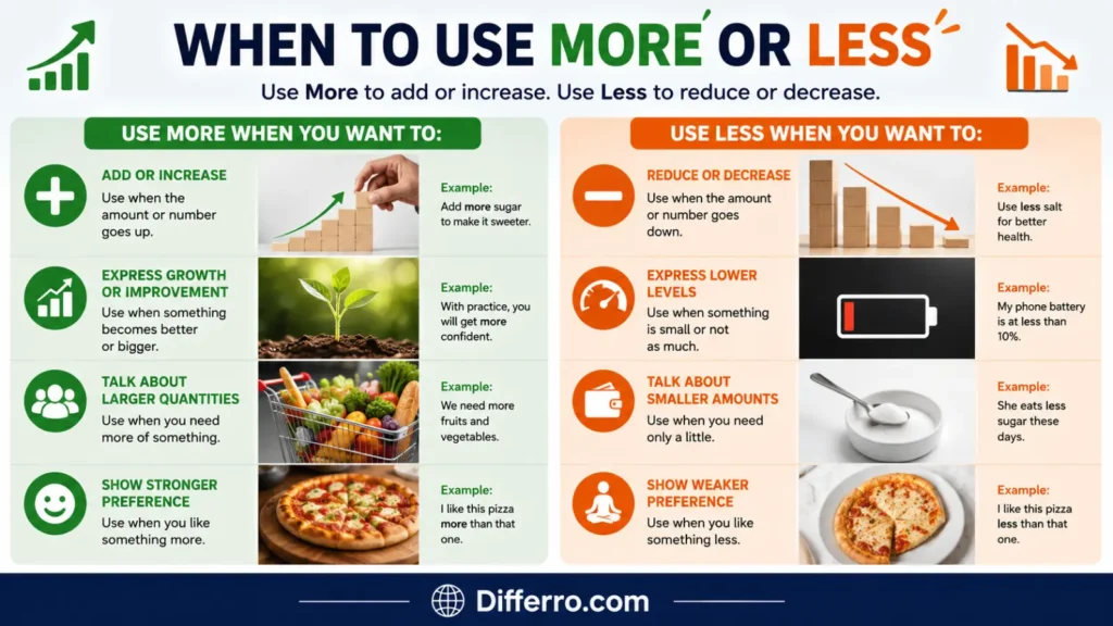 When to Use More or Less