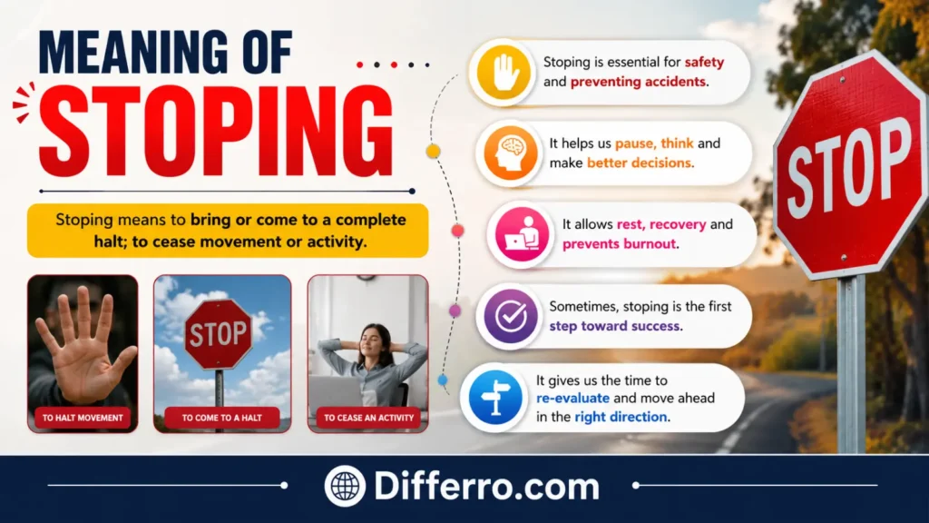 Meaning of Stoping