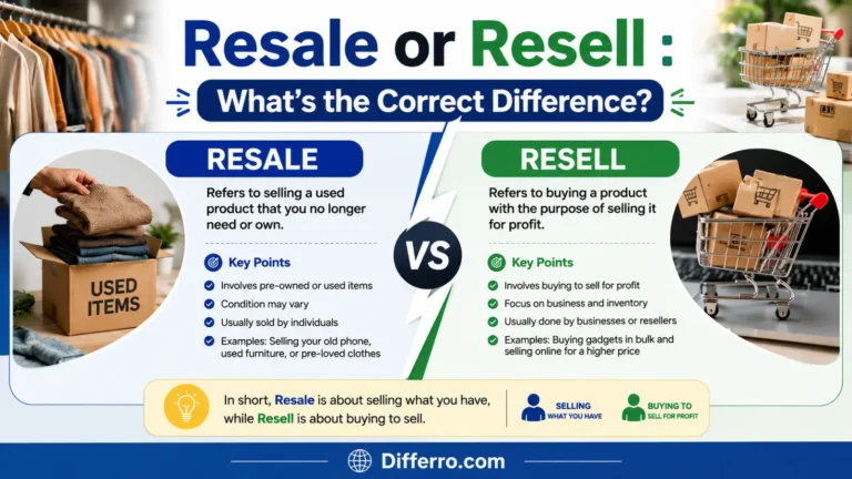 Resale or Resell