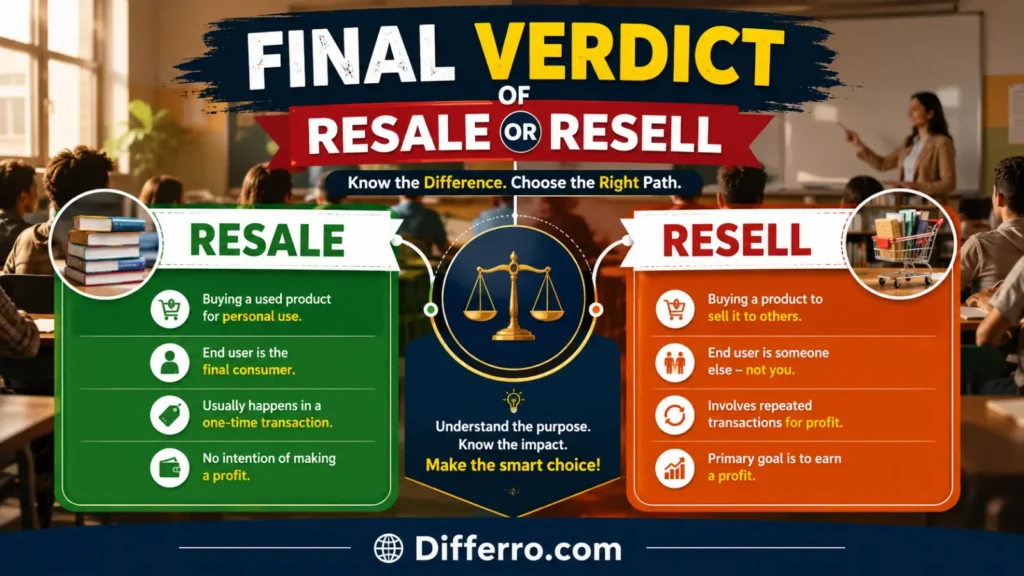 Final Verdict of Resale or Resell