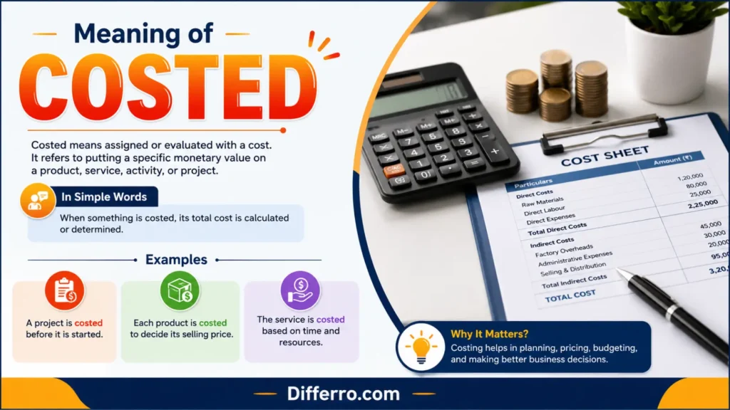 Meaning of Costed
