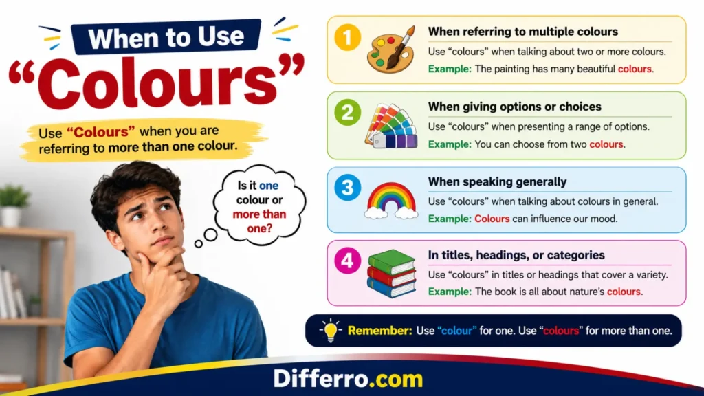 When to Use “Colours”