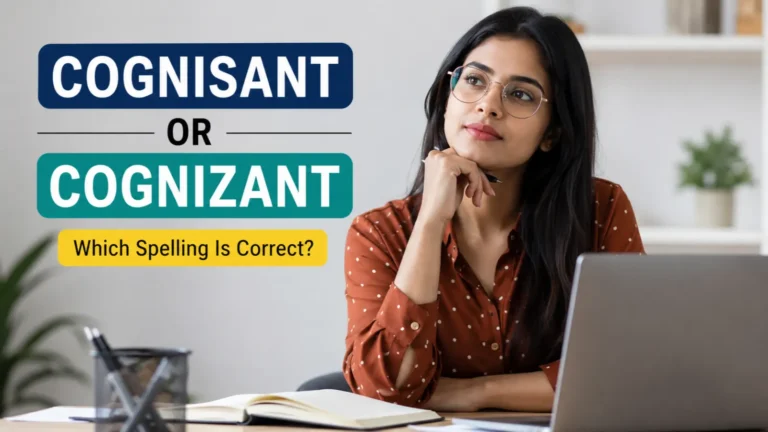 Cognisant Or Cognizant