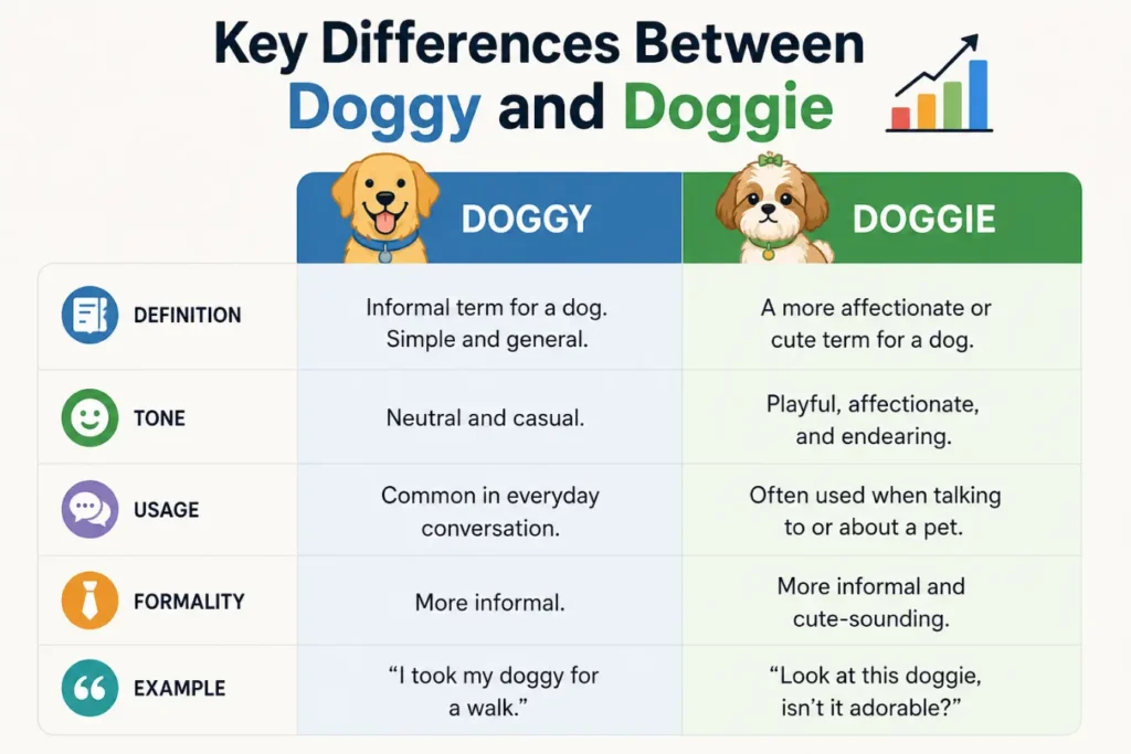 Key Differences Between Doggy and Doggie 📊