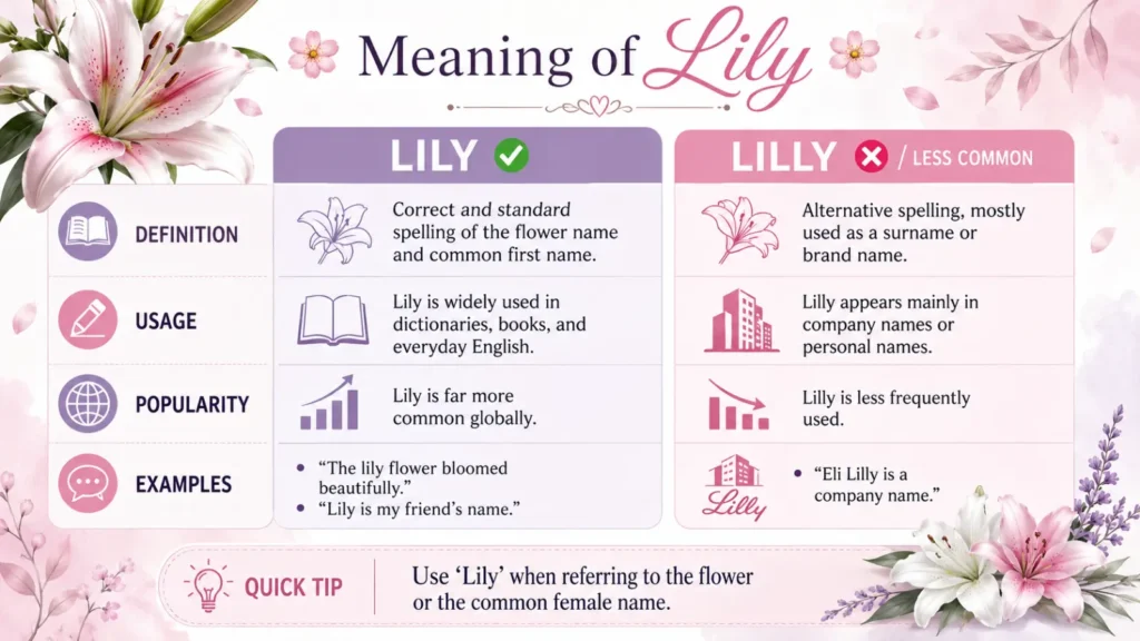🌼 Meaning of Lily