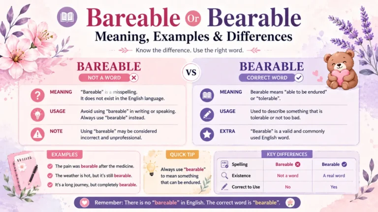 Bareable Or Bearable