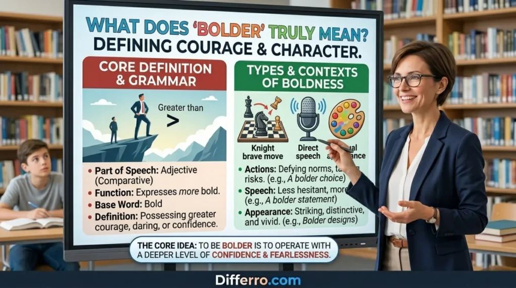 Meaning of Bolder