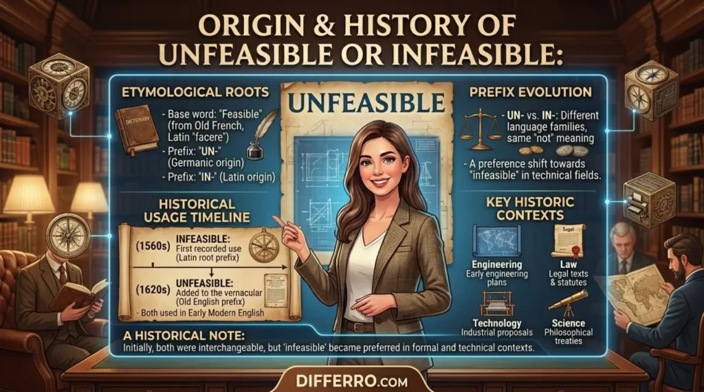 Origin & History of Unfeasible Or Infeasible