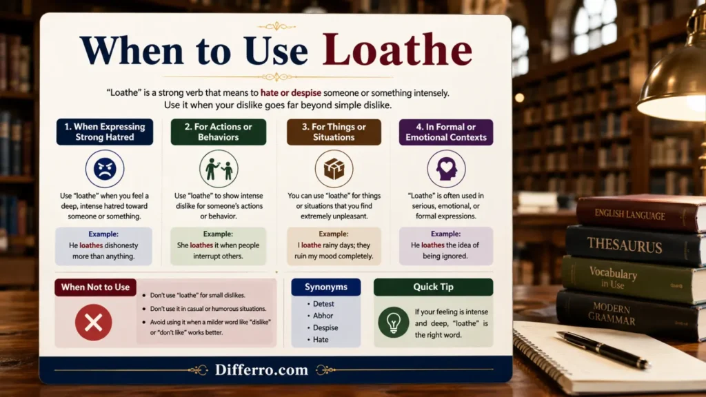 When to Use Loathe