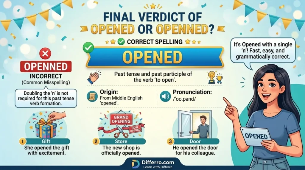 Final Verdict of Openned or Opened