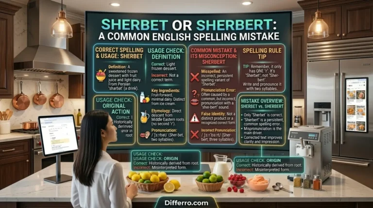 Sherbet or Sherbert : Common English Mistake