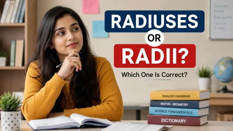 Radiuses or Radii