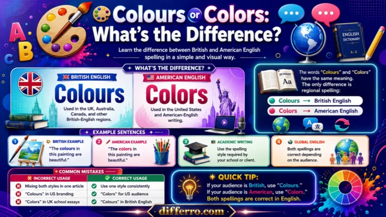 Colours or Colors: What’s the Difference