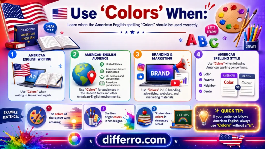 Use "Colors" When: