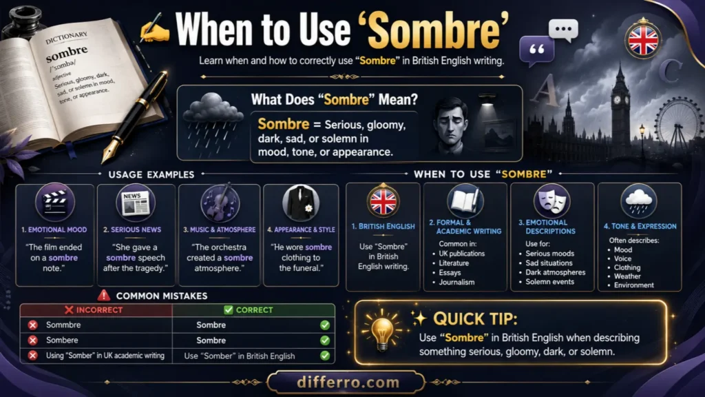 ✍️ When to Use Sombre