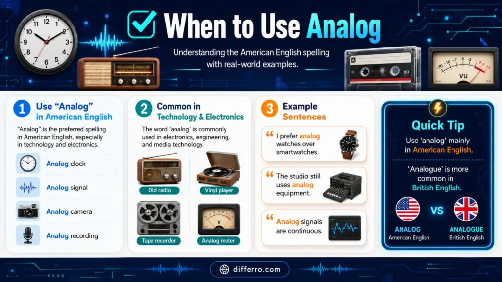 ✅ When to Use Analog