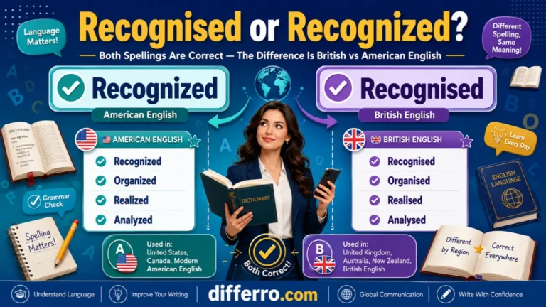 Recognised Or Recognized