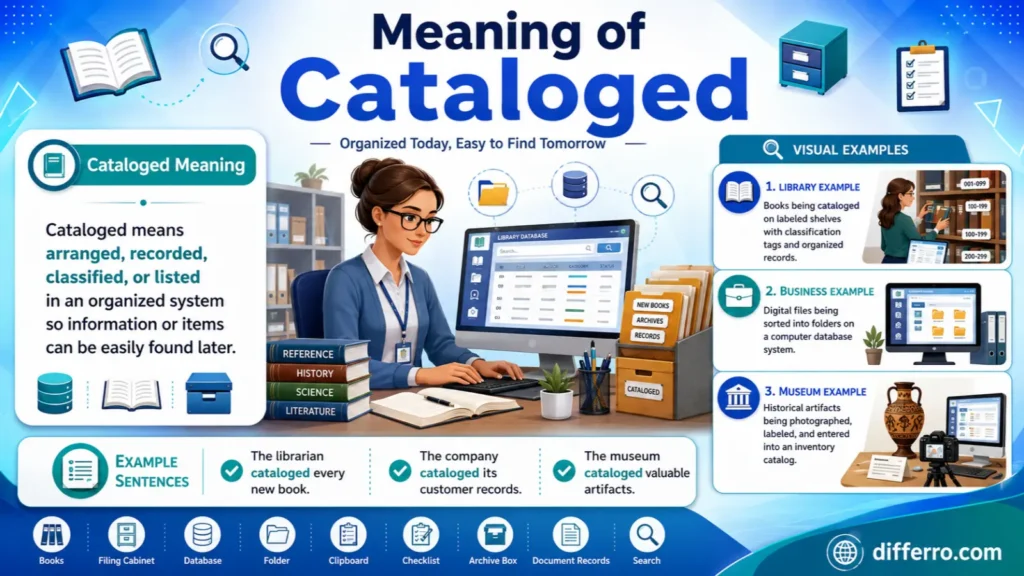📚 Meaning of Cataloged