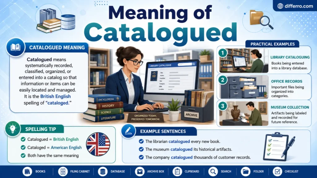 📚 Meaning of Catalogued