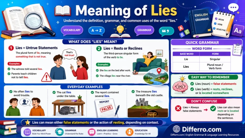 Meaning of Lies