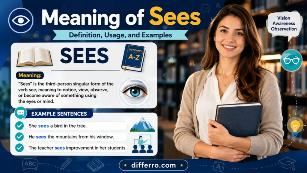 Meaning of Sees